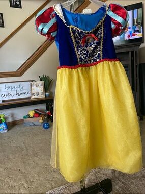 Classic Princess Yellow and Blue Kids Costume - Snow-Style Dress